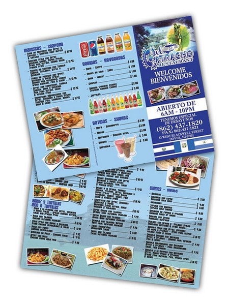 Restaurant Menu Printing